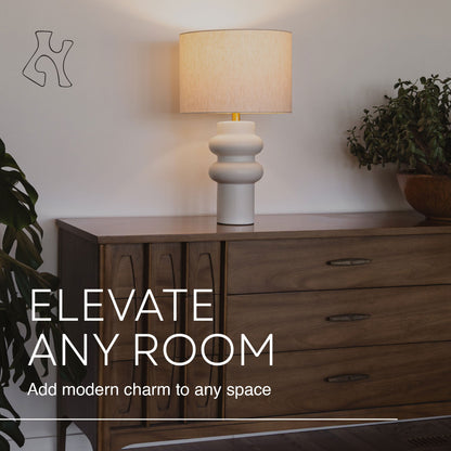 Villa Moda Nina-Hxy-1659 Table Lamp, White