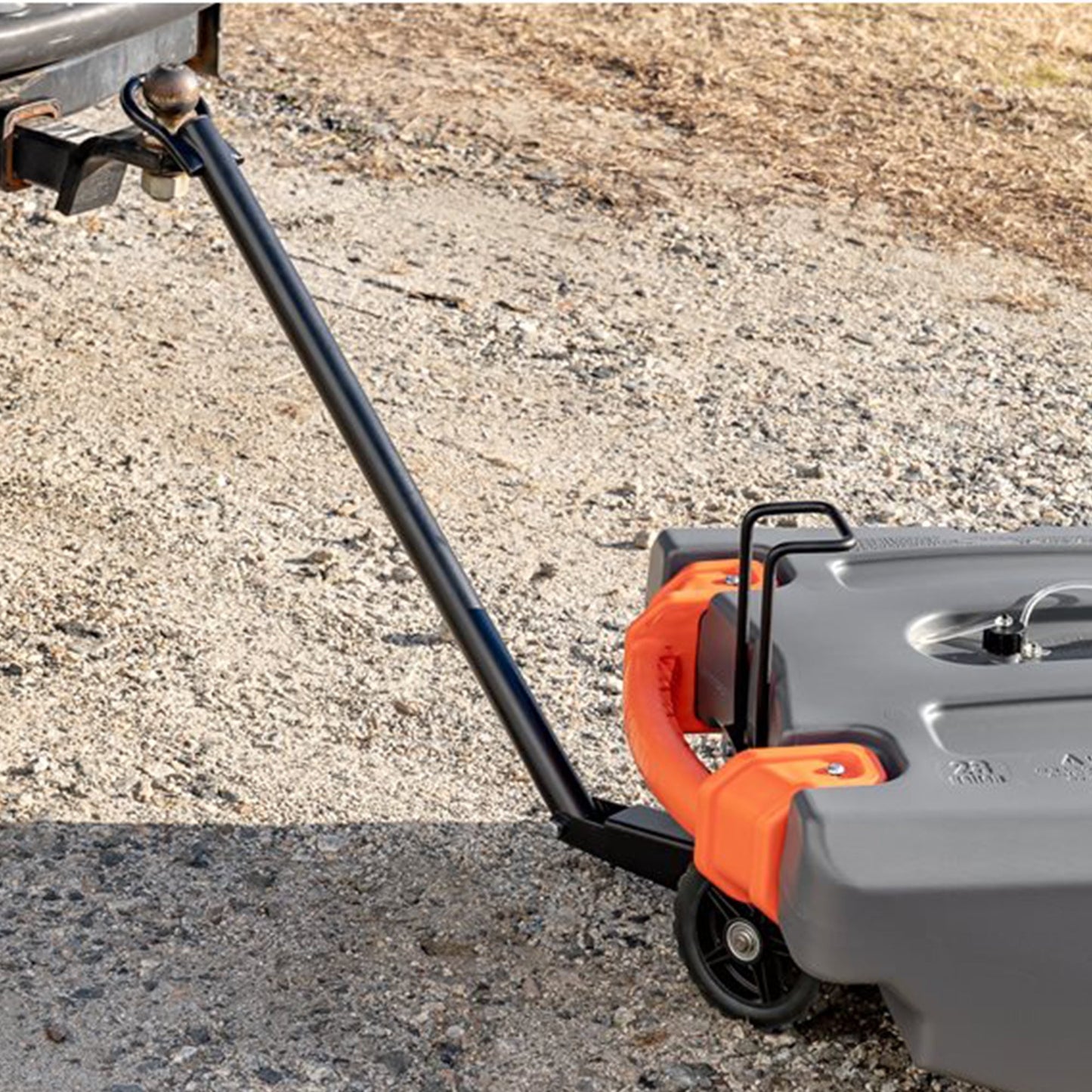 Camco Steerable Wheel Kit for 28 & 36 Gallon Rhino Tote Tank with Tow Bar Handle - Find Fresh Goods