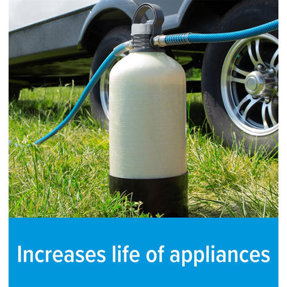 Camco TastePURE Portable Compact 4 GPM Hard Water Softener Kit for RV and Boat