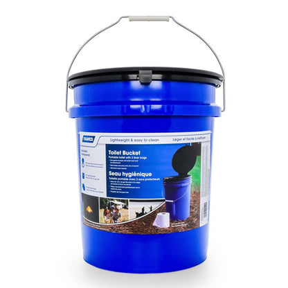 Camco RV Portable Outdoor 5 Gallon Toilet Bucket Kit with Seat & Lid Attachment