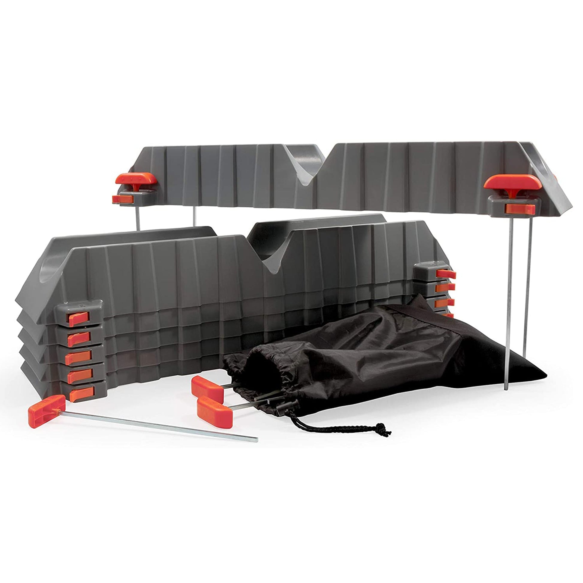 Camco 43071 Adjustable Stackable Sewer Hose Drain Support Kit for RV (6 Troughs) - Find Fresh Goods