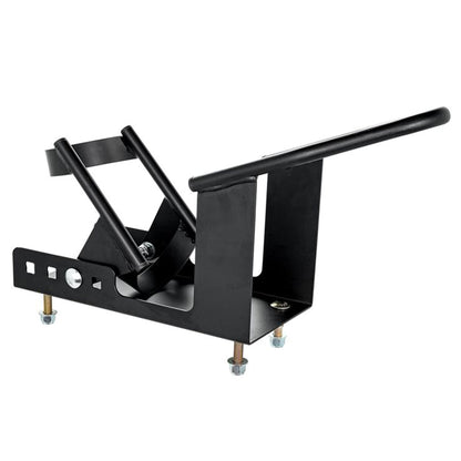 Camco Motorcycle Wheel Chock Mount with Handlebar Straps & Universal Tire Fit - Find Fresh Goods