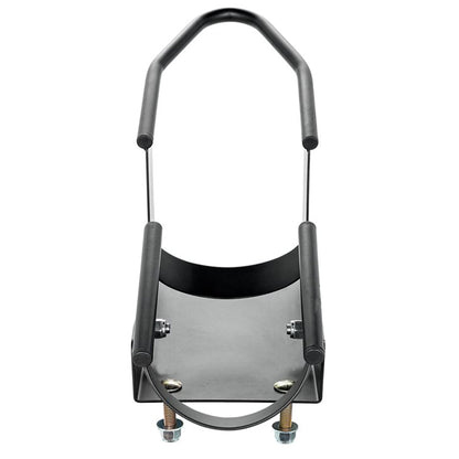 Camco Motorcycle Wheel Chock Mount with Handlebar Straps & Universal Tire Fit - Find Fresh Goods