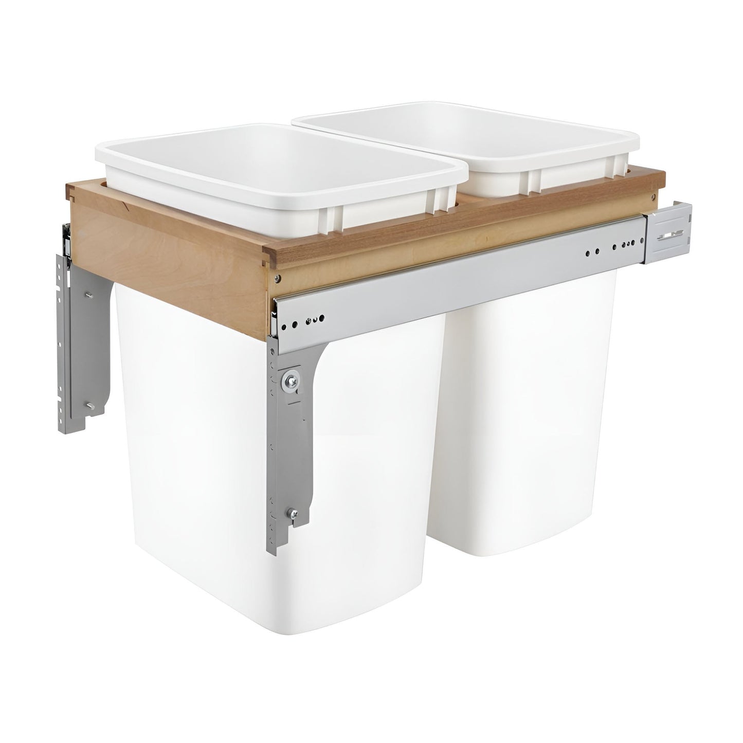 Rev-A-Shelf Pullout 50 qt. Trash Can for Full-height Cabinet, 4WCTM-1850DM2-419-FL