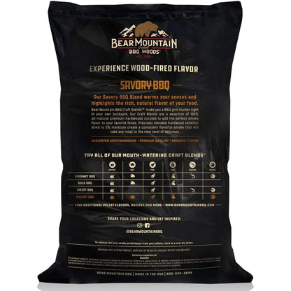 Bear Mountain BBQ Hardwood Savory Craft Blends Grill Smoker Pellets, 20 Pounds