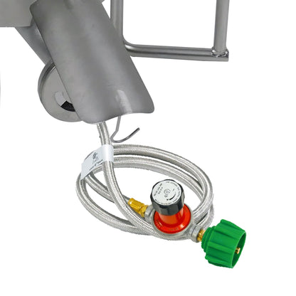 Bayou Classic 22" Stainless Banjo Cooker with Broad Flame for Outdoor Cooking