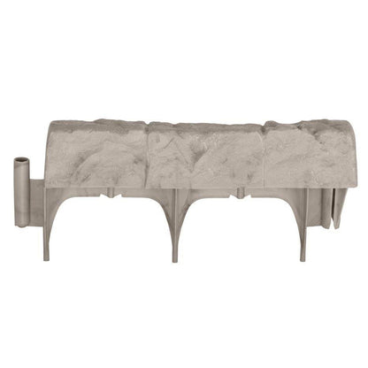 Suncast 12 Inch Landscape Design Decorative Natural Stone Edging, Gray (12 Pack)