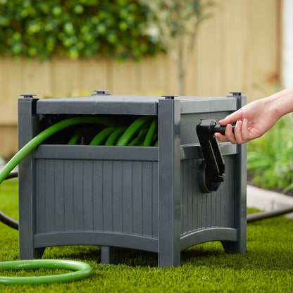 Suncast Hideaway 100 Ft Garden Hose Reel for 5/8 Inch Hoses, Cyberspace (4 Pack)