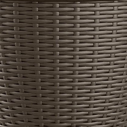 Suncast Willow 18" Diameter Decorative Wicker Patio Planter Pot, Java (4 Pack)
