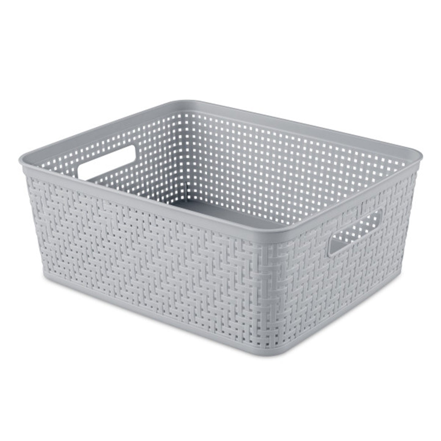 Sterilite 14'' x 11.5'' x 5'' Woven Rectangular Short Basket Organizer (12 Pack)