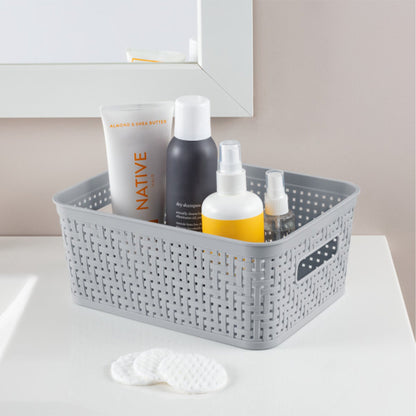 Sterilite 10x8x4.25 In Rectangular Short Basket for Home Organization (24 Pack)