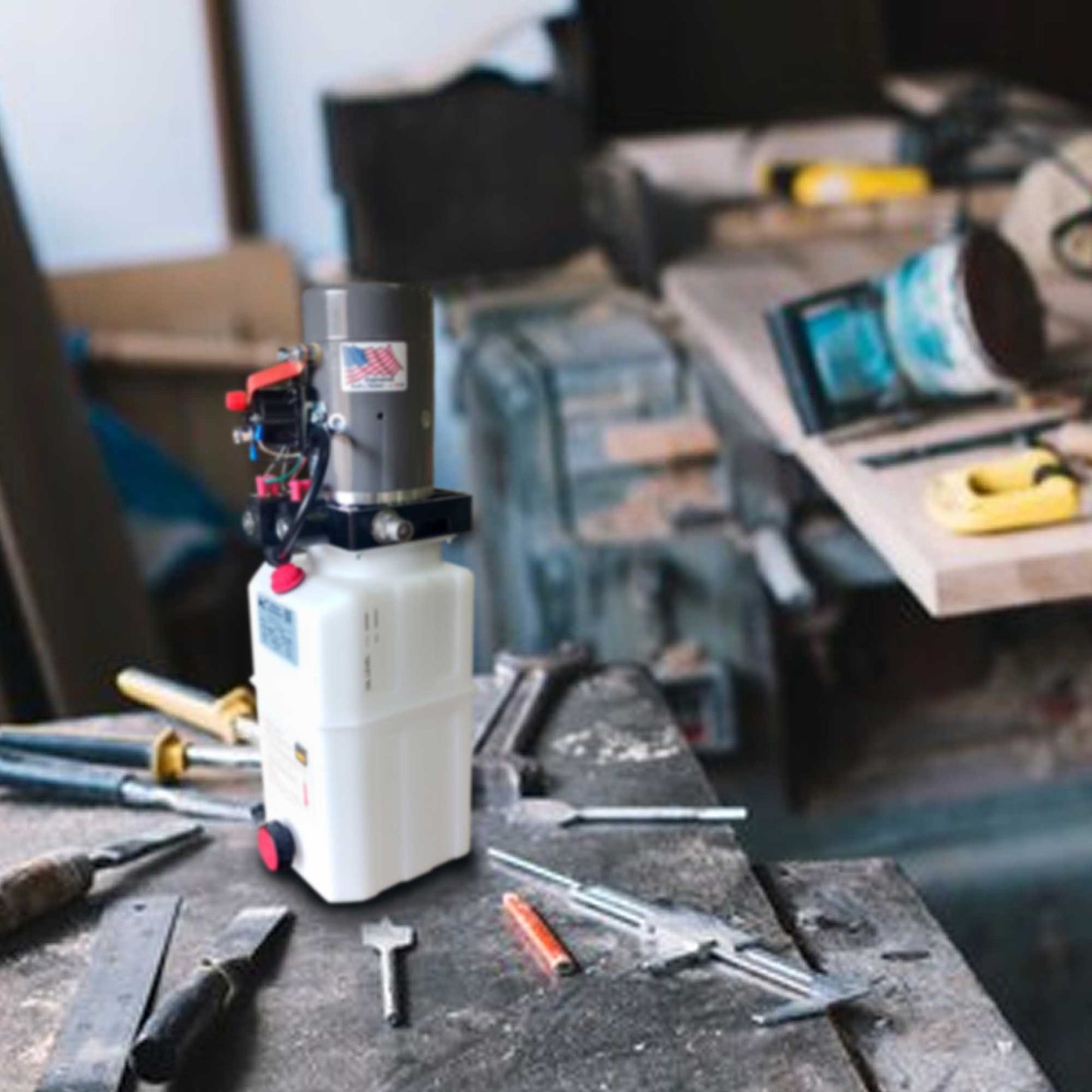 KTI Hydraulics12 VDC HPU Single Double Acting Power Up/Down/Gravity Down, 6 Qt - Find Fresh Goods