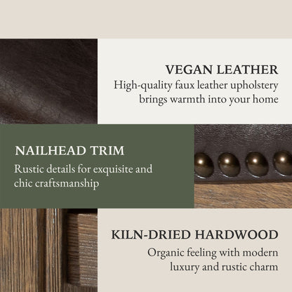 Maven Lane Adrien Saddle Counter Stool in Walnut Finish w/ Marksman Saddle Vegan Leather