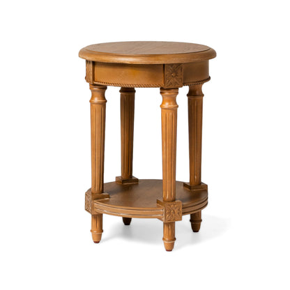 Maven Lane Pullman Traditional Round Wooden Side Table, Set of 4