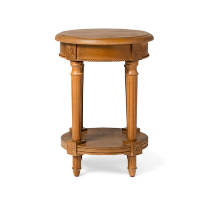 Maven Lane Pullman Traditional Round Wooden Side Table, Set of 4