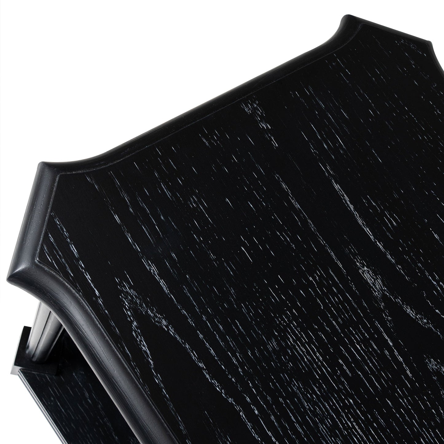 Maven Lane Pullman Traditional Square Wooden Side Table, Black, Set of 4