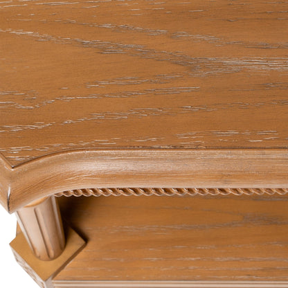 Maven Lane Pullman Traditional Square Wooden Side Table, Antiqued, Set of 3