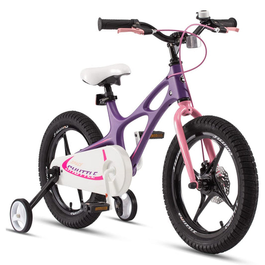 RoyalBaby Space Shuttle 14" Magnesium Alloy Kids Bike w/ Training Wheels, Purple