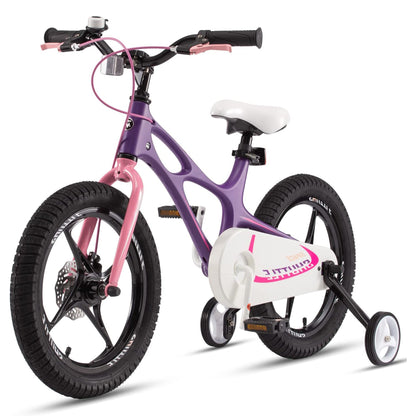 RoyalBaby Space Shuttle 14" Magnesium Alloy Kids Bike w/ Training Wheels, Purple