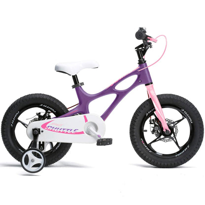 RoyalBaby Space Shuttle 14" Magnesium Alloy Kids Bike w/ Training Wheels, Purple