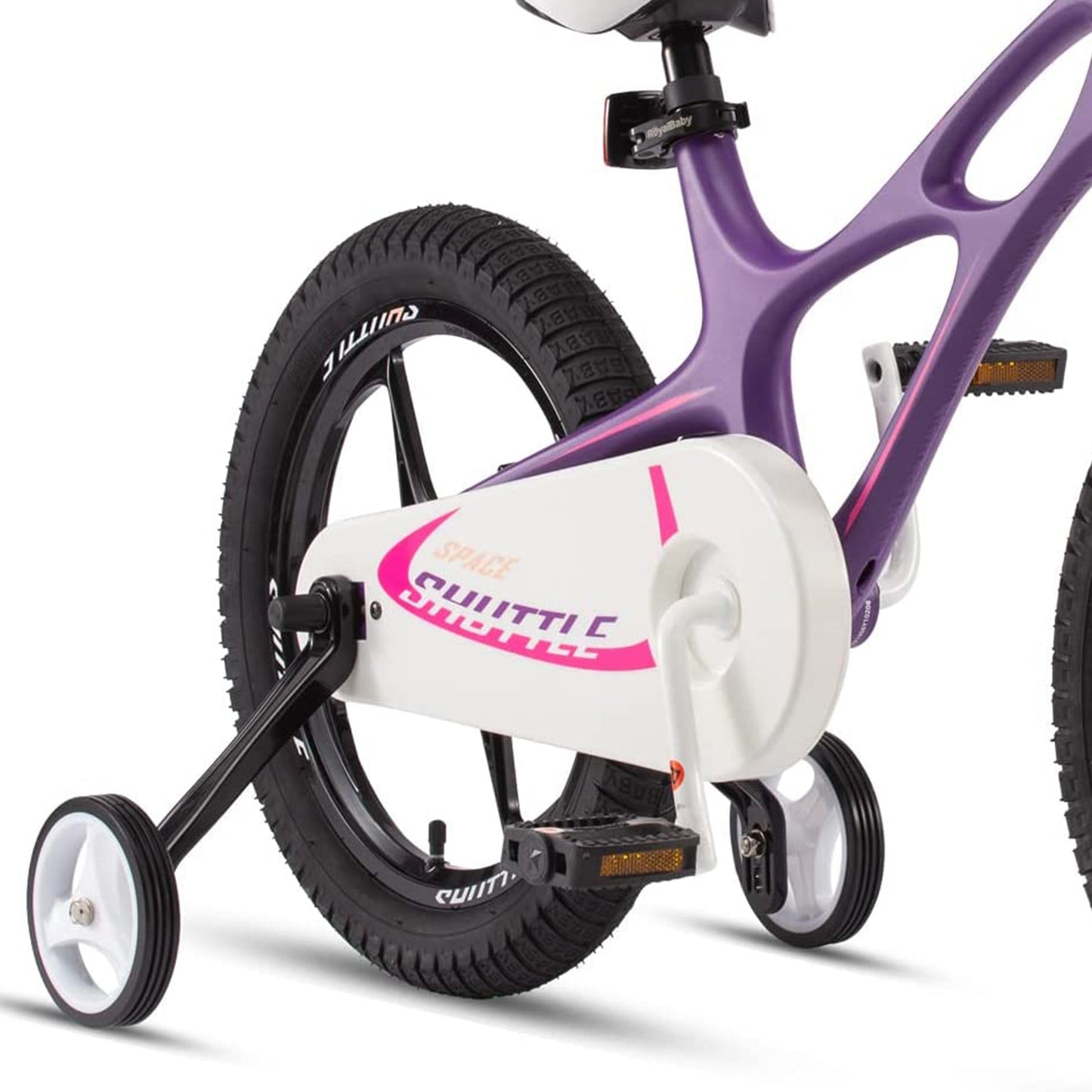RoyalBaby Space Shuttle 14" Magnesium Alloy Kids Bike w/ Training Wheels, Purple