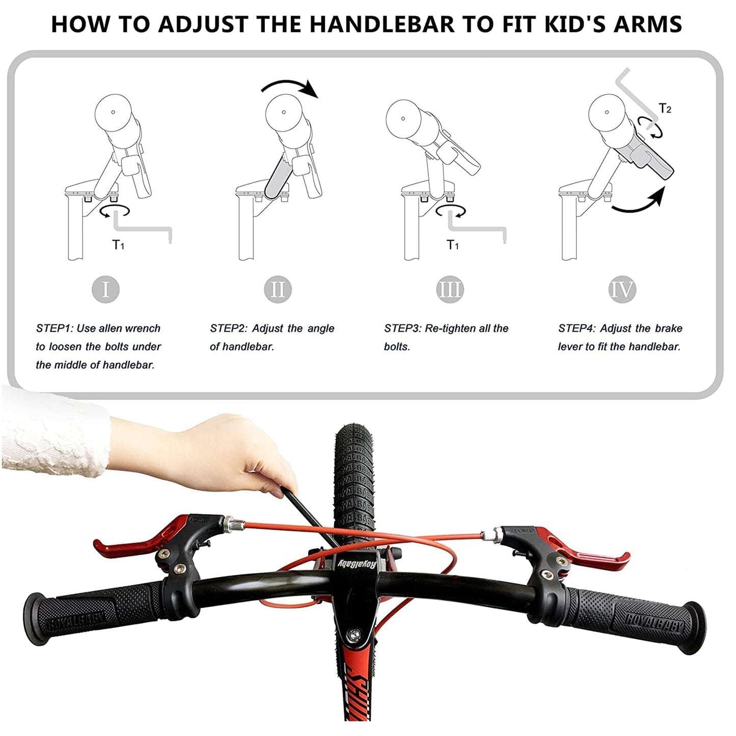 RoyalBaby Space Shuttle 16" Magnesium Alloy Kids Bike w/Training Wheels, Black