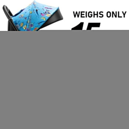 RoyalBaby 360 Classic Seat Compact Fold Portable Travel Stroller, Black/Blue