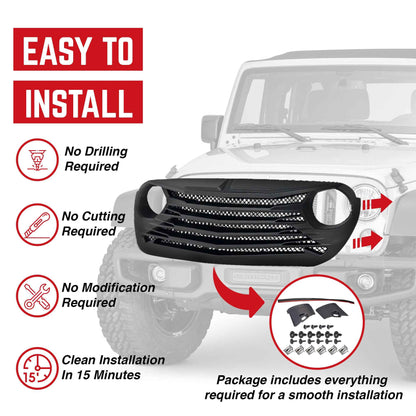 AMERICAN MODIFIED Tomahawk Grille for 2018-2023 Jeep Wrangler JL & Gladiator JT