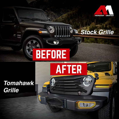 AMERICAN MODIFIED Tomahawk Grille for 2018-2023 Jeep Wrangler JL & Gladiator JT