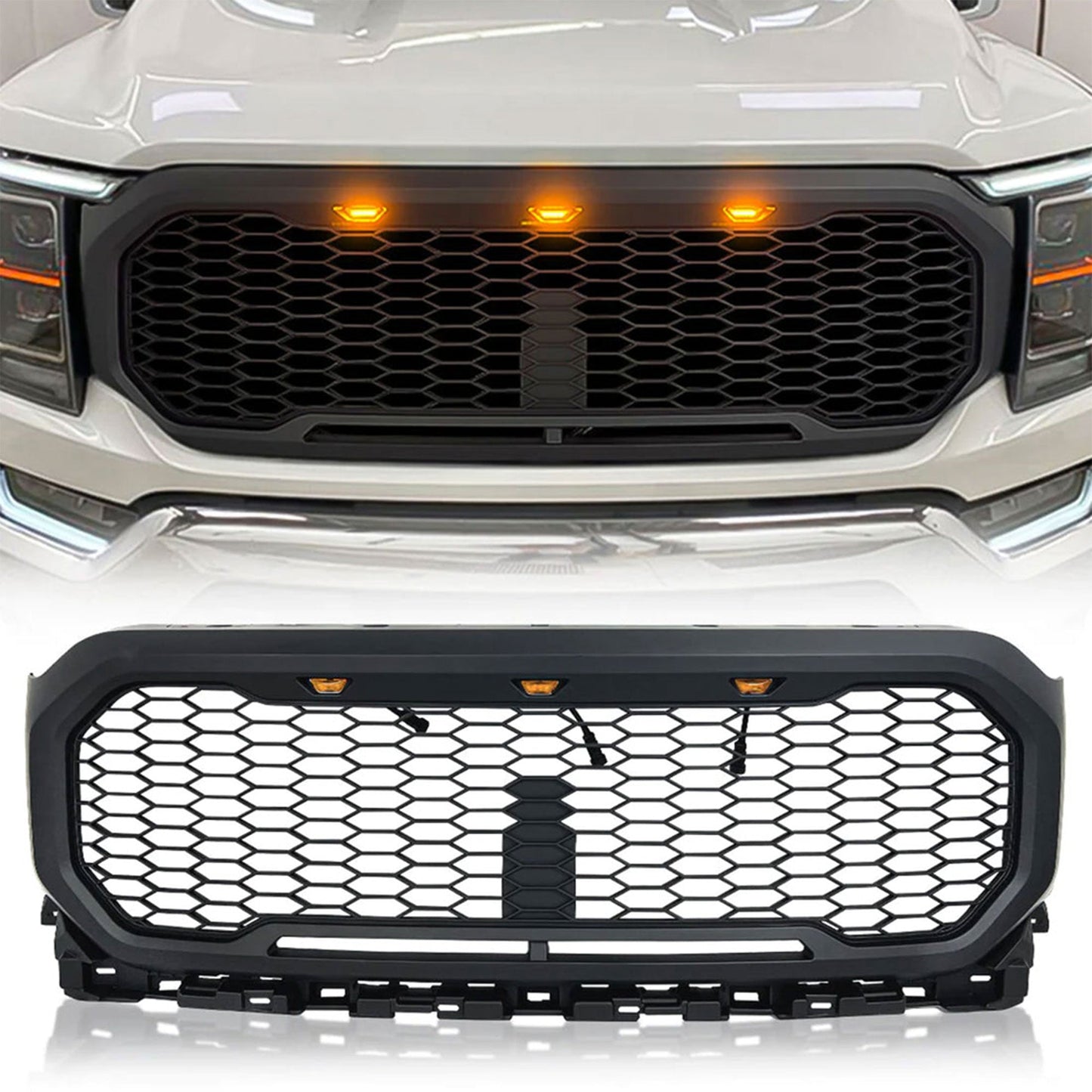 AMERICAN MODIFIED Raptor Style Front Grille w/Lights for 2021-2023 Ford F150 - Find Fresh Goods