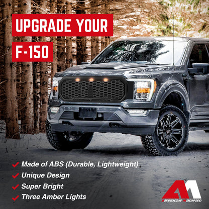 AMERICAN MODIFIED Raptor Style Front Grille w/Lights for 2021-2023 Ford F150 - Find Fresh Goods