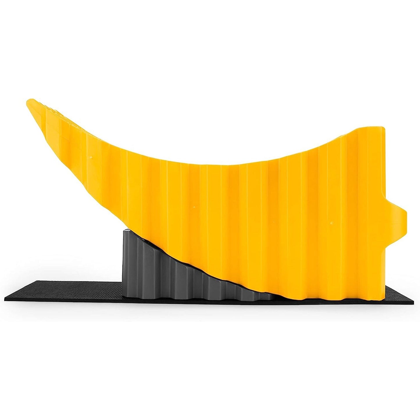 Camco Curved Trailer Aid with Chock & Pad, 6.5" Lift for Tandem Trailer, Yellow - Find Fresh Goods