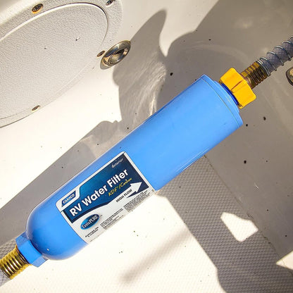 Camco TastePURE 20 Micron Camper RV Water Filter w/GAC & KDF Filtration (4-Pack)