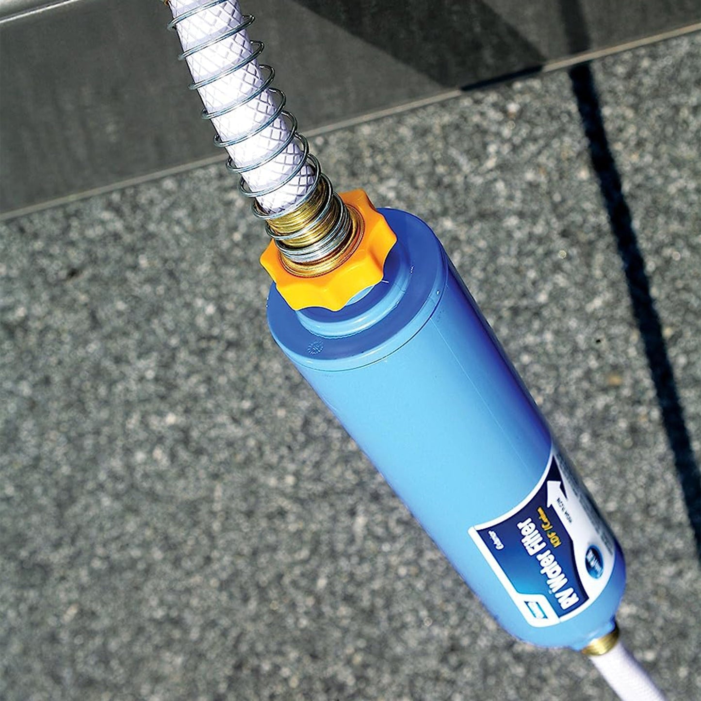 Camco TastePURE 20 Micron Camper RV Water Filter w/GAC & KDF Filtration (4-Pack)