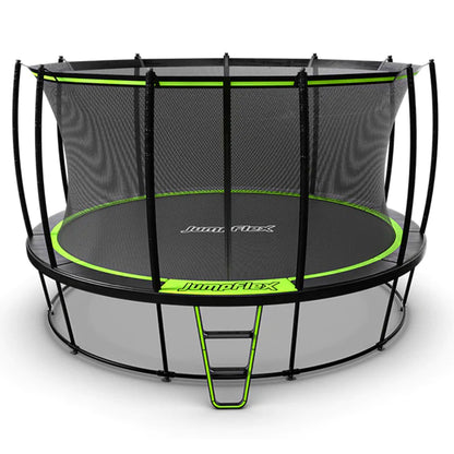 JumpFlex HERO 12' Trampoline for Kids Outdoor Play Equipment with Net & Ladder