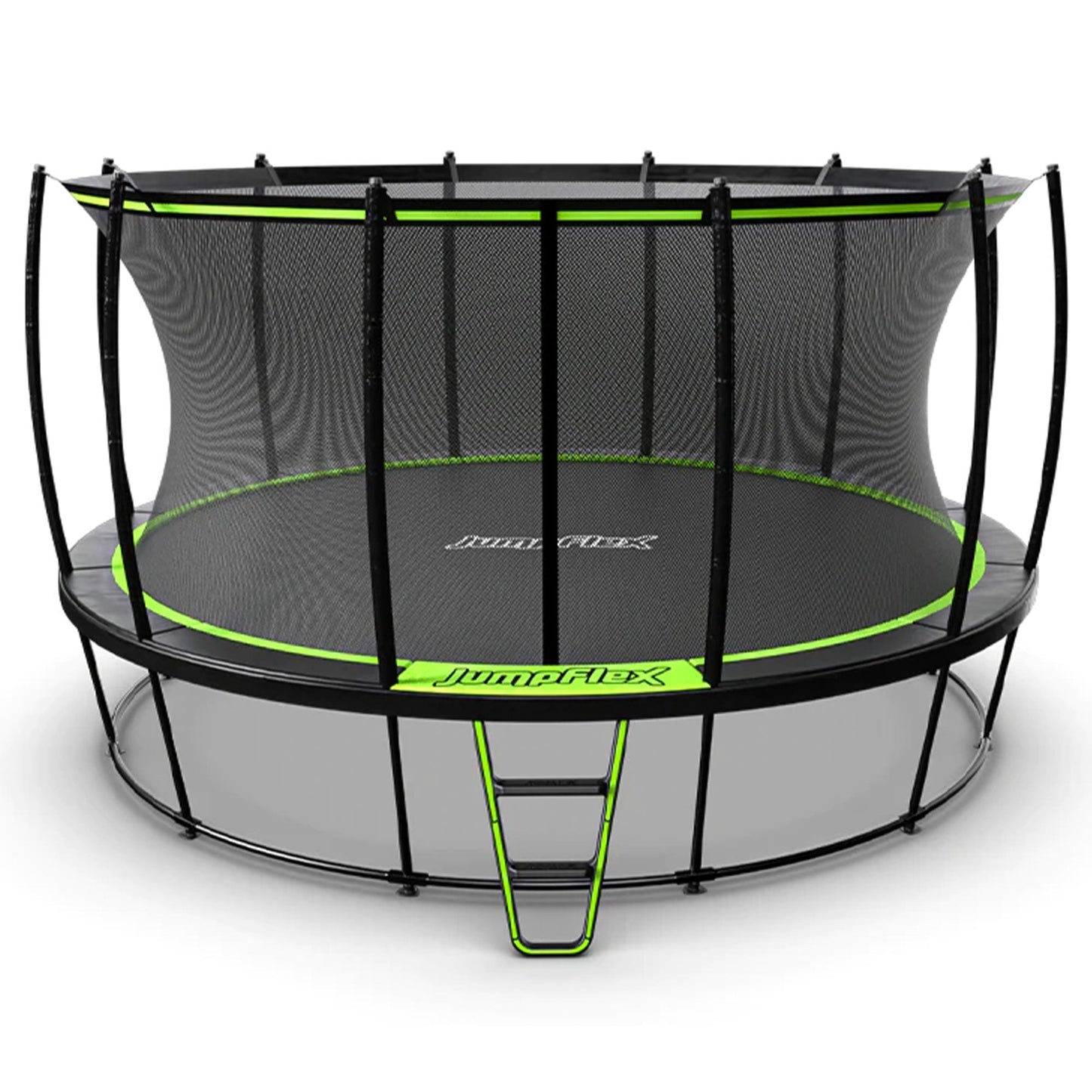 JumpFlex HERO 15' Trampoline with PROJAM Hero Basketball Hoop and Net Attachment