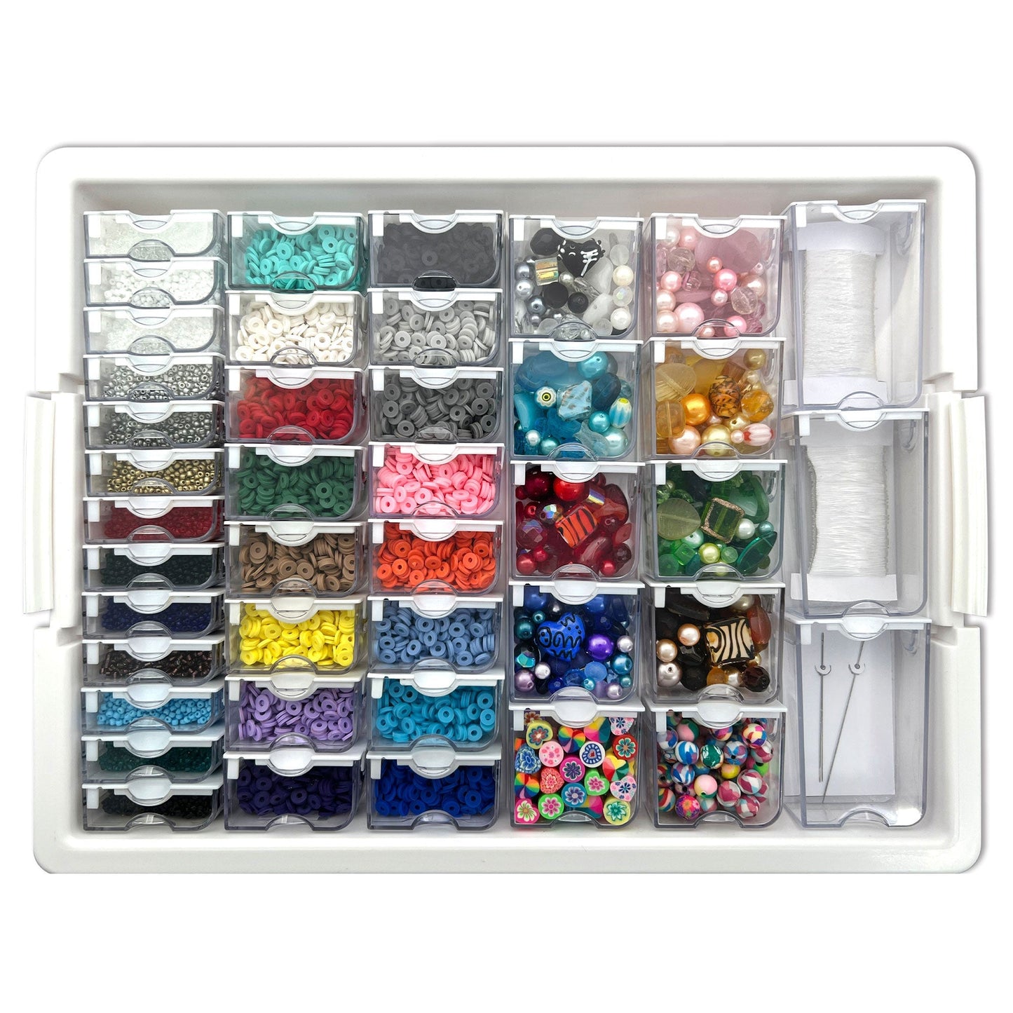 Bead Storage Solutions Elizabeth Ward Mixed Bead Tray with Jewelry Findings Tray