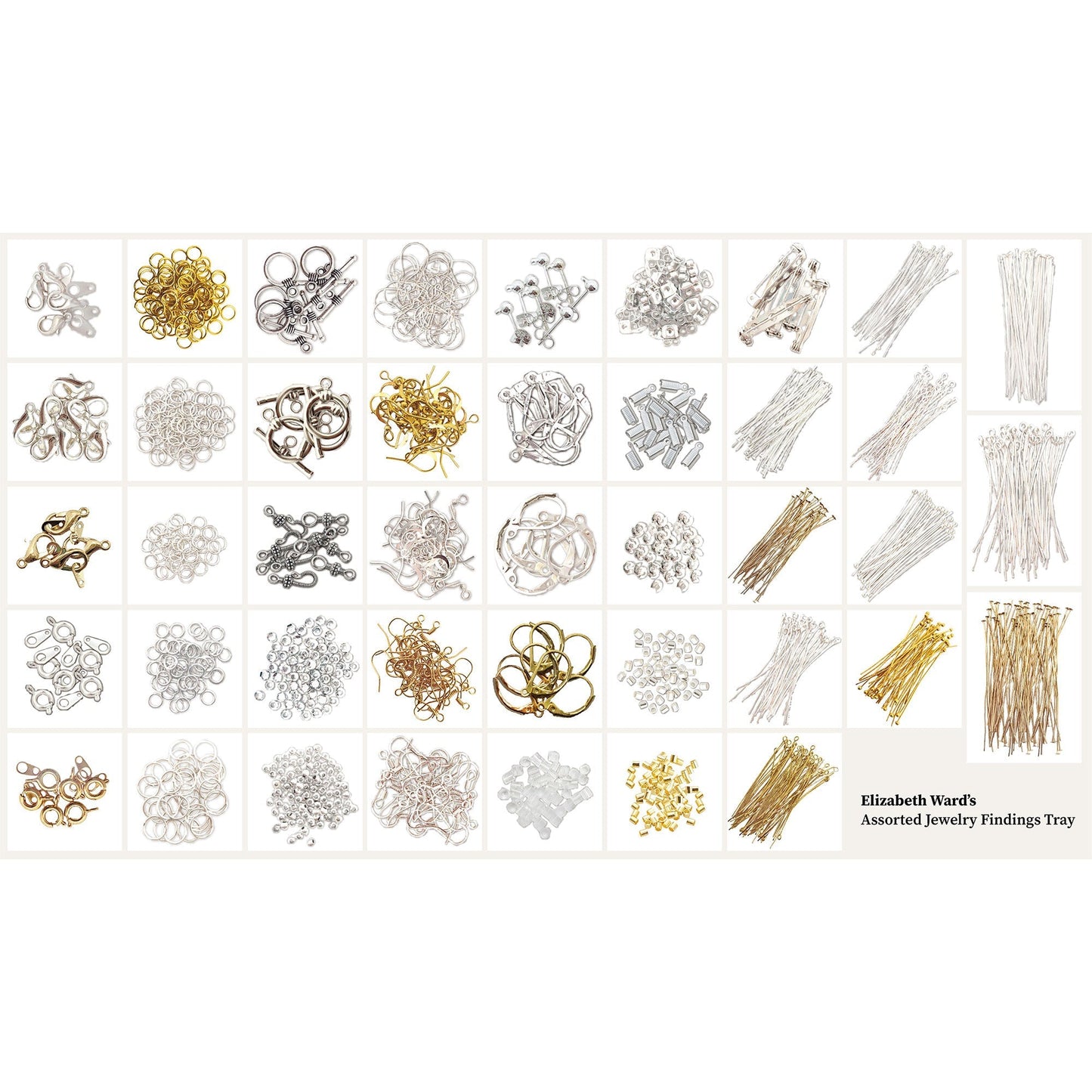 Bead Storage Solutions Elizabeth Ward Mixed Bead Tray with Jewelry Findings Tray