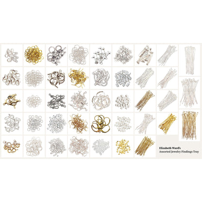 Bead Storage Solutions Elizabeth Ward Mixed Bead Tray with Jewelry Findings Tray