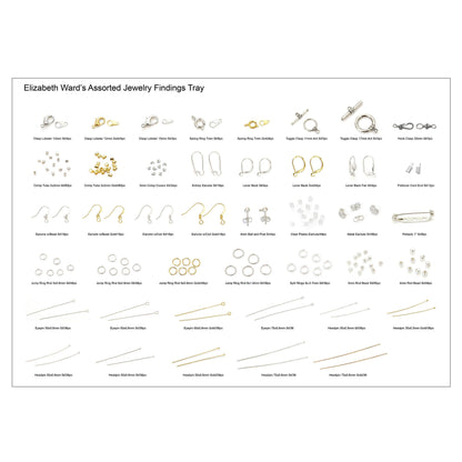 Bead Storage Solutions Elizabeth Ward Mixed Bead Tray with Jewelry Findings Tray