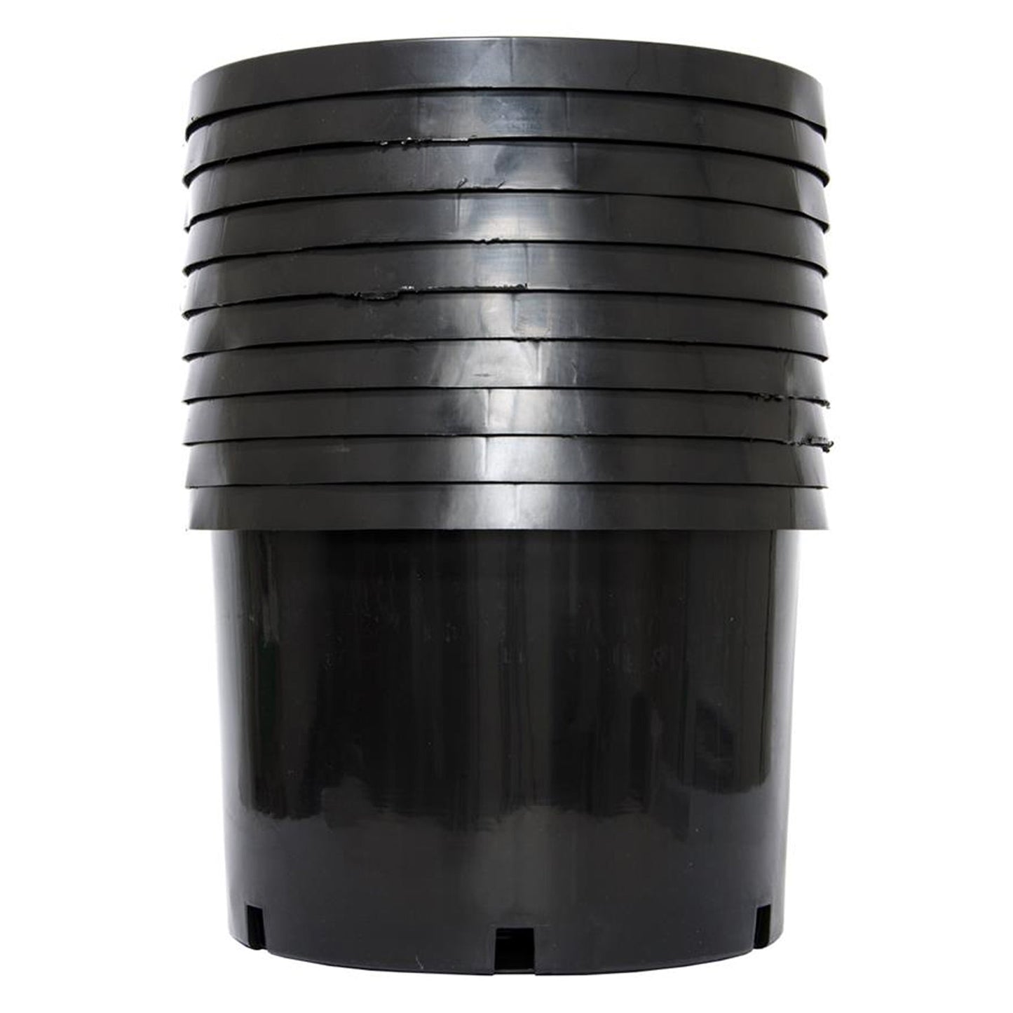 Pro Cal 10 Gallon Premium Nursery Planter Garden Grow Pots, Black (Set of 15)