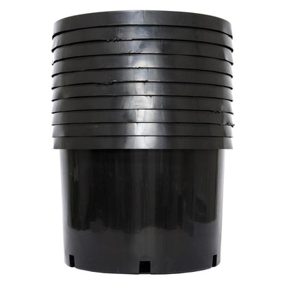 Pro Cal 10 Gallon Premium Nursery Planter Garden Grow Pots, Black (Set of 15)