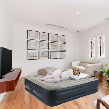 Intex Dura Beam Plus Deluxe Airbed, Air Mattress w/Built In Pump, King (2 Pack)