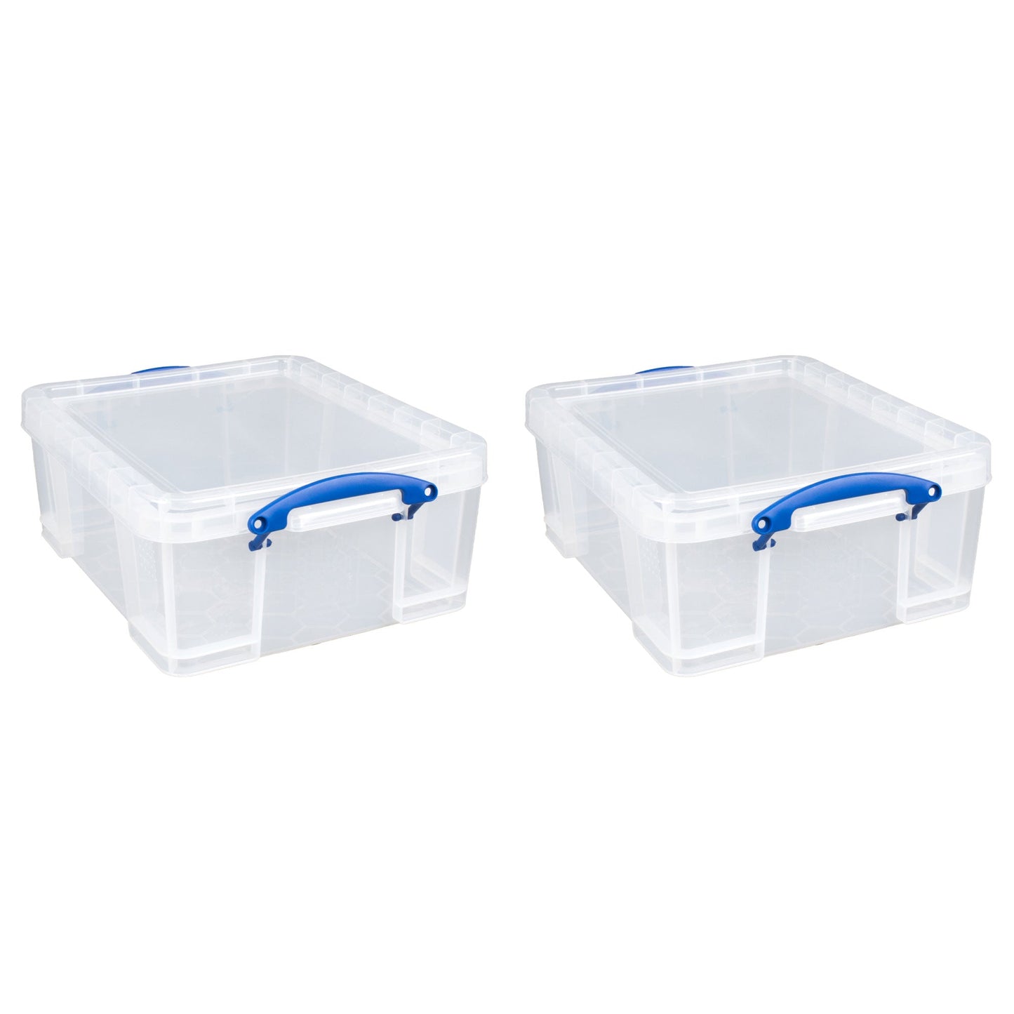 Really Useful Box 17L Storage Container with Lid and Clip Lock Handles, (2 Pack)
