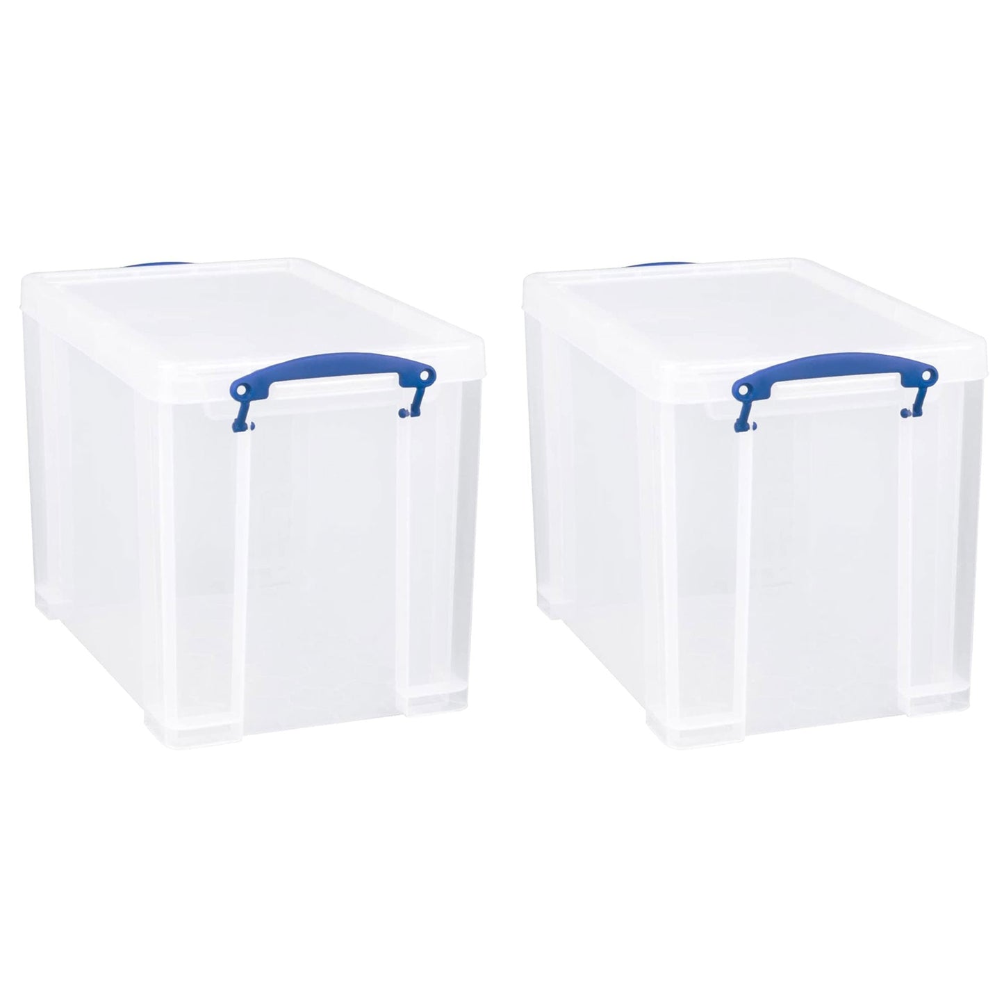 Really Useful Box 19L Storage Container with Lid and Clip Lock Handles, (2 Pack)