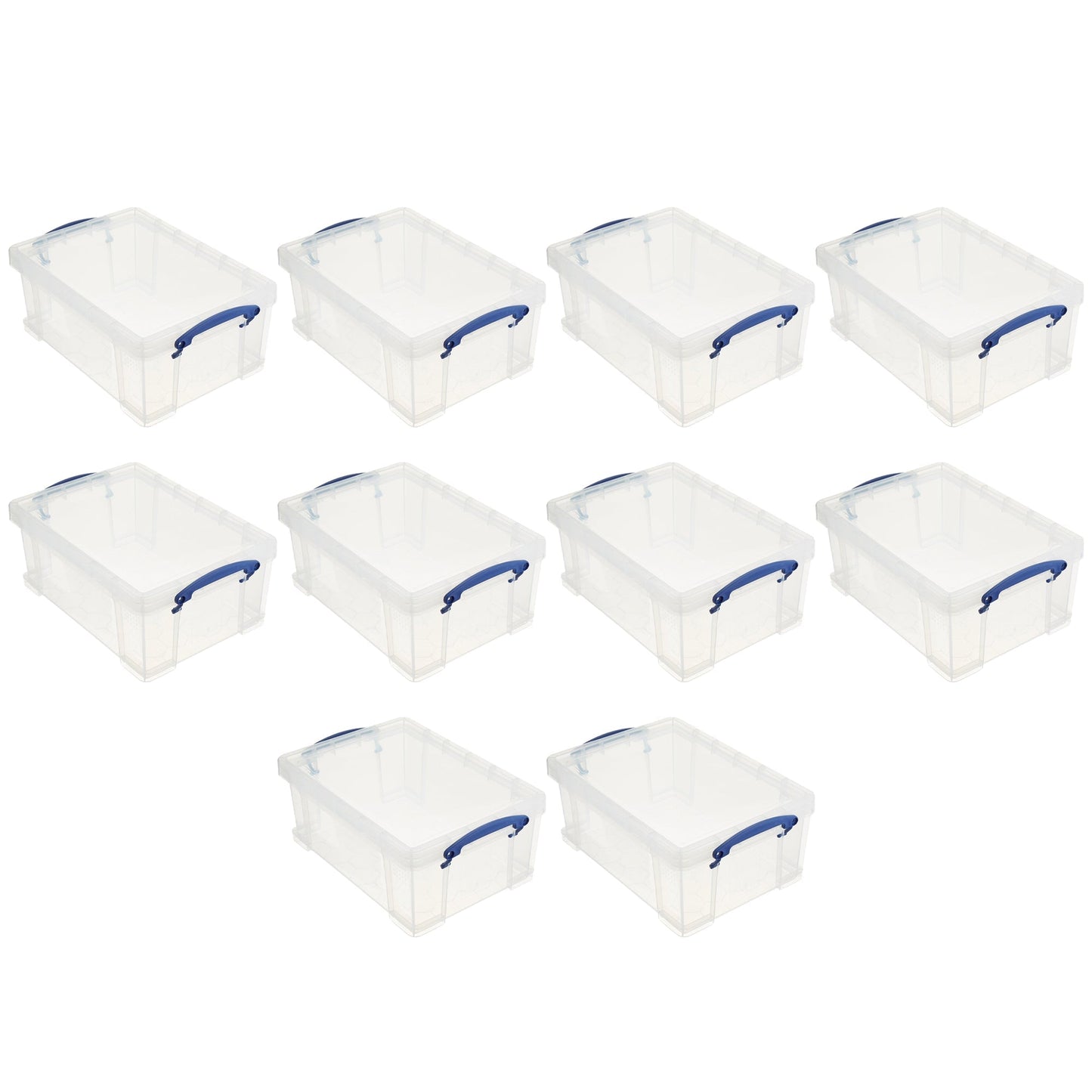 Really Useful Box 9L Storage Container w/ Snap Lid & Clip Lock Handle (10 Pack)