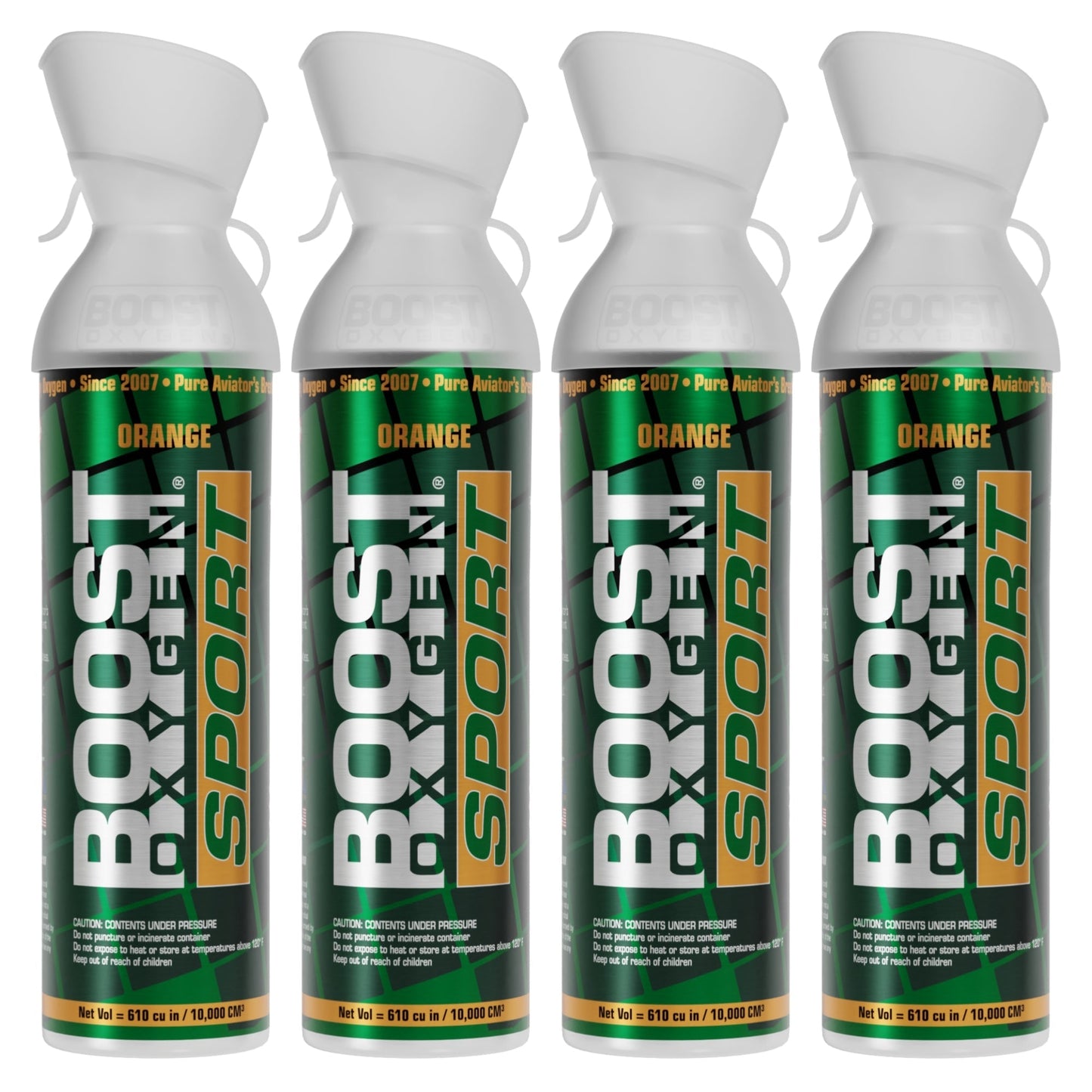 Boost Oxygen Large SPORT Orange Aroma 10 Liter Canister for Support, (4 Pack) - Find Fresh Goods
