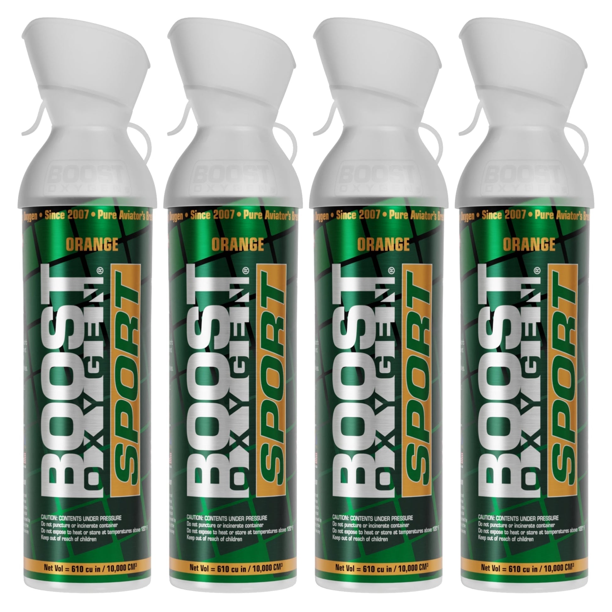 Boost Oxygen Large SPORT Orange Aroma 10 Liter Canister for Support, (4 Pack) - Find Fresh Goods