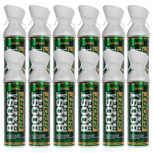 Boost Oxygen Large SPORT Orange Aroma 10 Liter Canister for Support, (12 Pack) - Find Fresh Goods