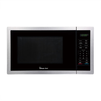 Magic Chef 900 Watt 0.9 Cu Ft Digital Touch Small Countertop Microwave, Silver